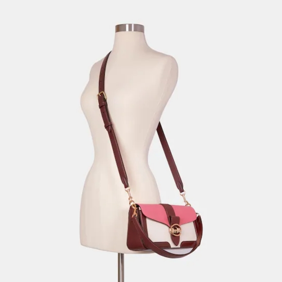A Georgia color block shoulder bag Coach retails for $348 brand new never used - Picture 4 of 8